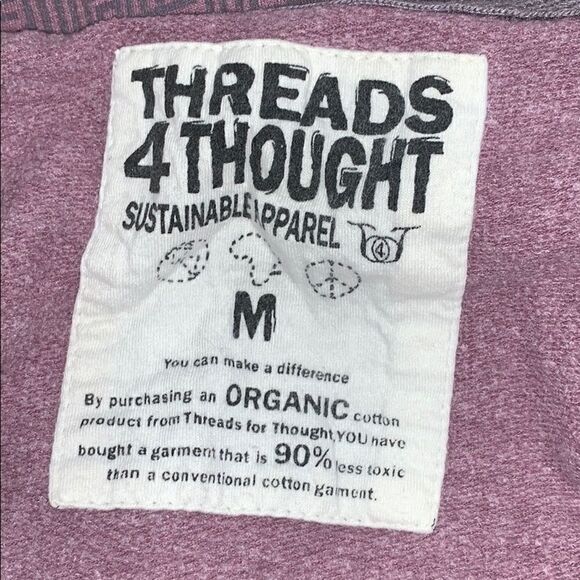 Threads 4 Thought zip up hoodie pink and gray - Picture 2 of 7